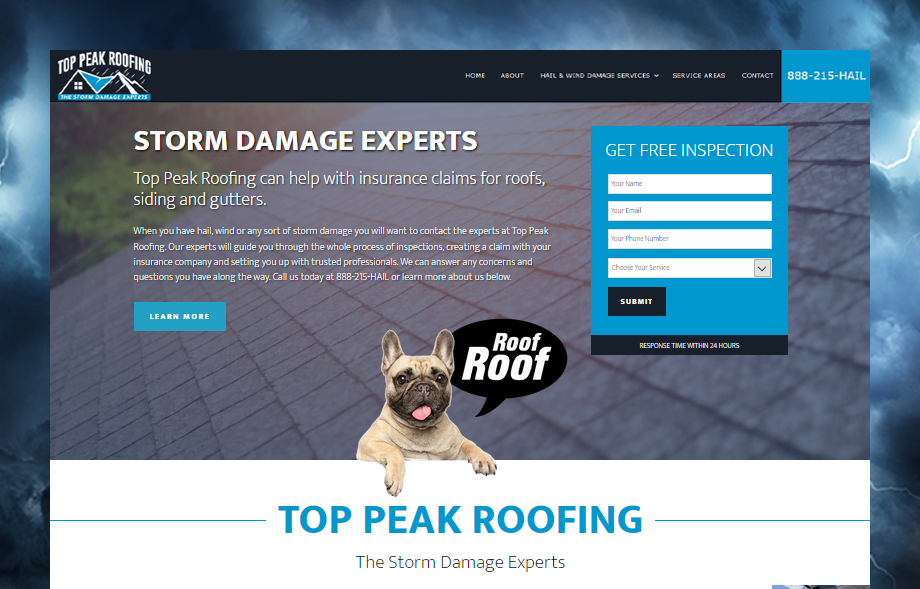 Website Design Top Peak Roofing