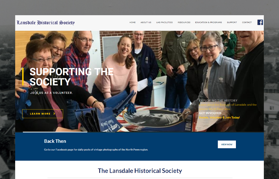 Website Design Lansdale Historical Society