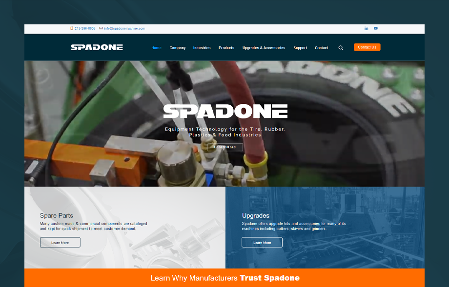 Website Design Spadone Machine